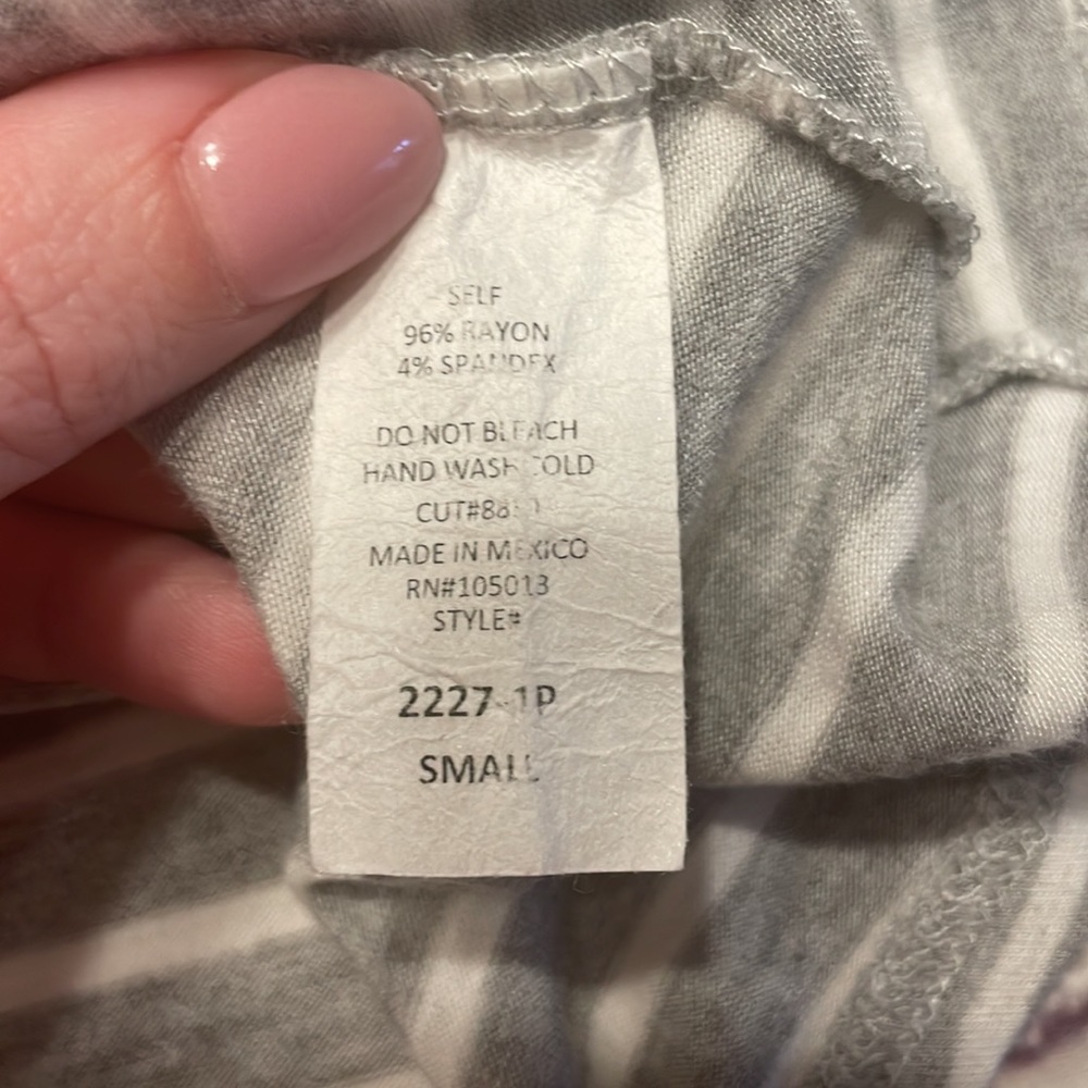 Infinity Raine Striped Grey Blouse - Picture 6 of 6